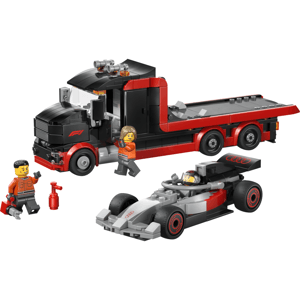 Lego City F1 Flatbed Truck with Audi Car